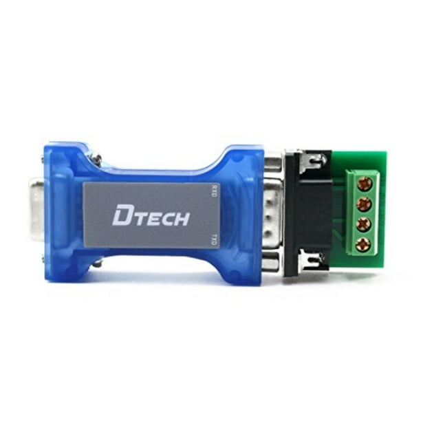 DTECH Industrial Grade Port-Powered RS232 to RS485 Converter Adapter with TX//RX LED Lights for Industrial Long Haul Serial Communication
